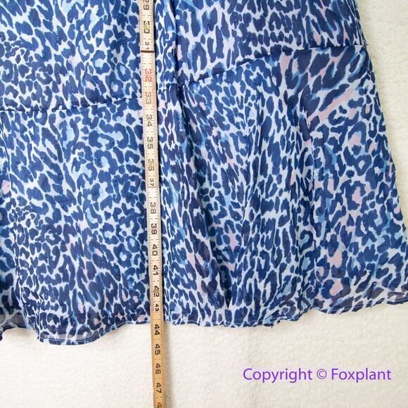 Eliza J Leopard Print Faux Wrap Dress in Blue Lyst plus size 22W - Picture 8 of 16